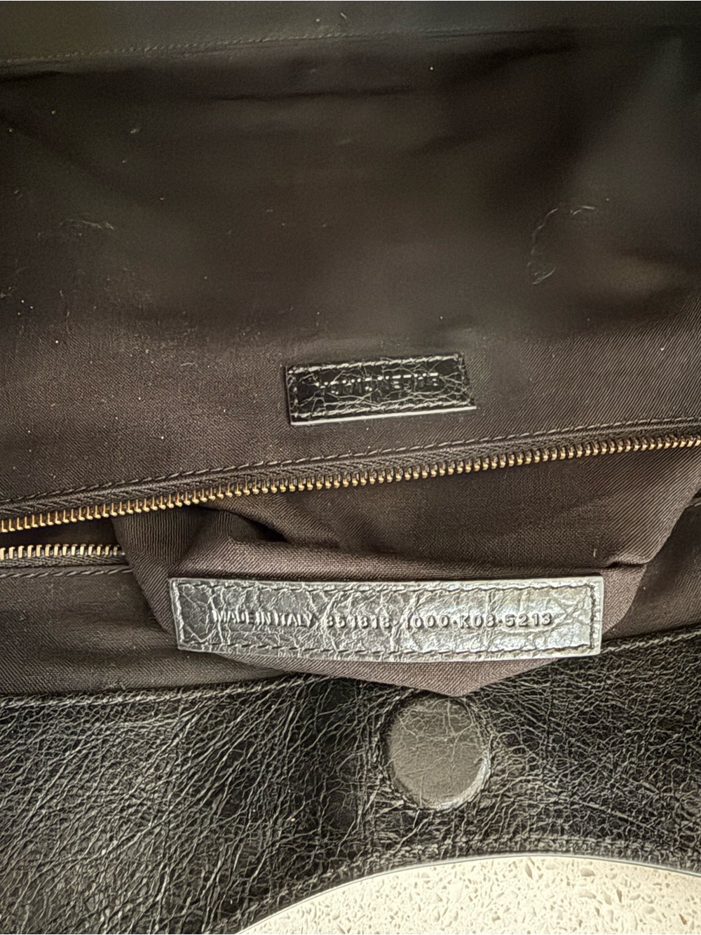BALENCIAGA Le City Tote Bag Crinkled Black Leather - Picture 7 of 7